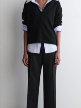 Brand NWT COS Black Tailored wool-blend Pants